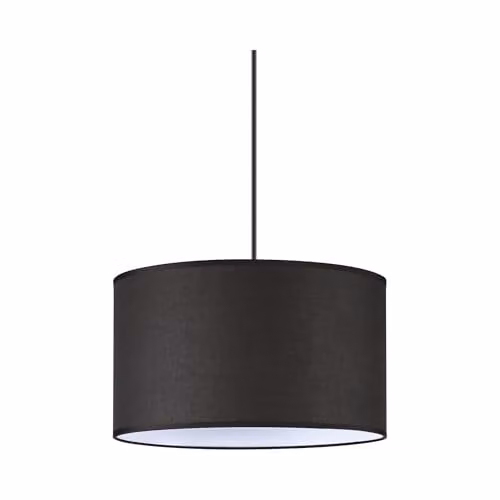 Ideal Lux Set Up Slim Cylinder Pendant Ceiling Light in Black