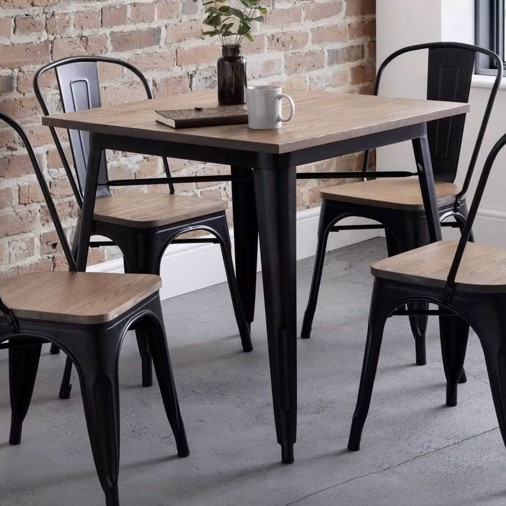 Cheshire Premium Grafton Square Wood Dining Table, Multicolour, W/D/H: 80 x 80 x 80 cm – 2