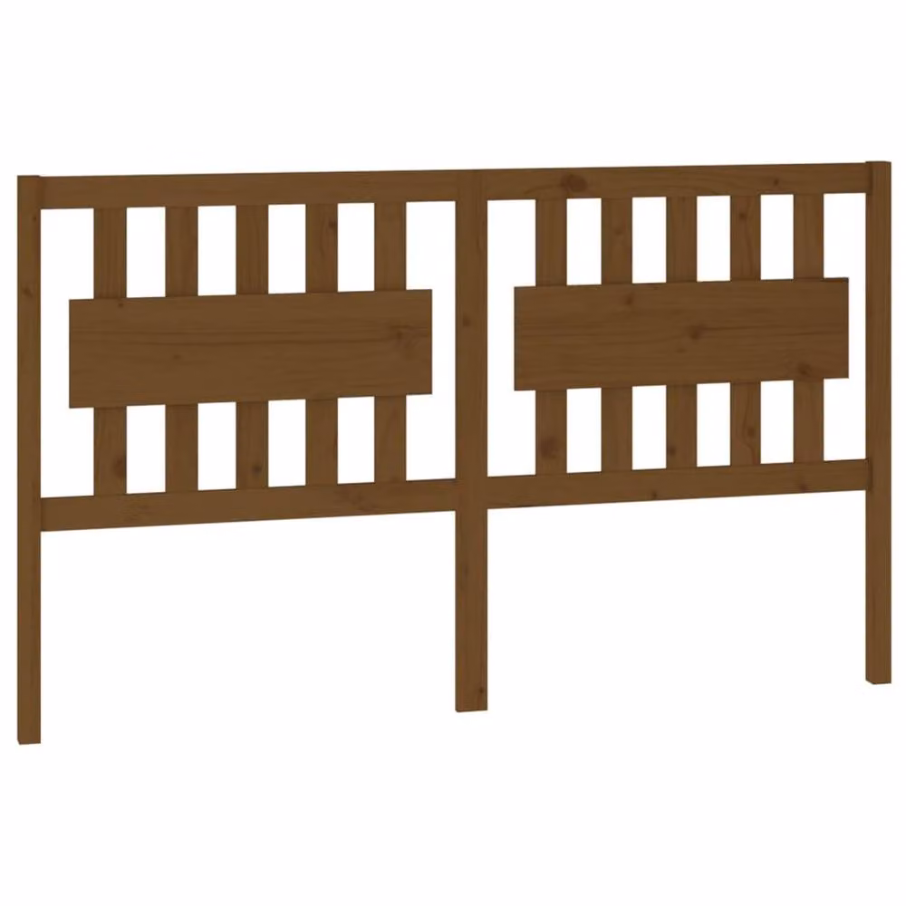 Berkfield Home Beautiful Bed Headboard in Honey Brown Solid Pine Wood, W: 155.5 cm, D: 4 cm, H: 100 cm – 3