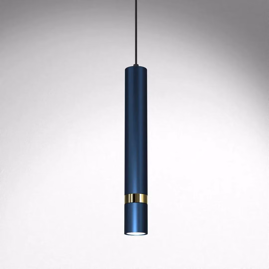 Milagro Joker Pendant Lamp in Blue and Gold/Brass – 2
