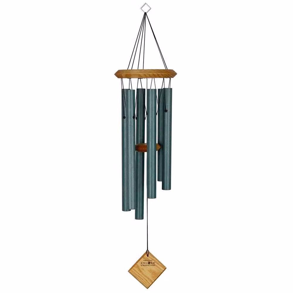 Woodstock Chimes Chimes of Pluto Windchime in Green Verdigris Finish – 10
