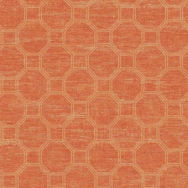 Seabrook Modern Geometric Trellis Abstract Orange Matt Paper