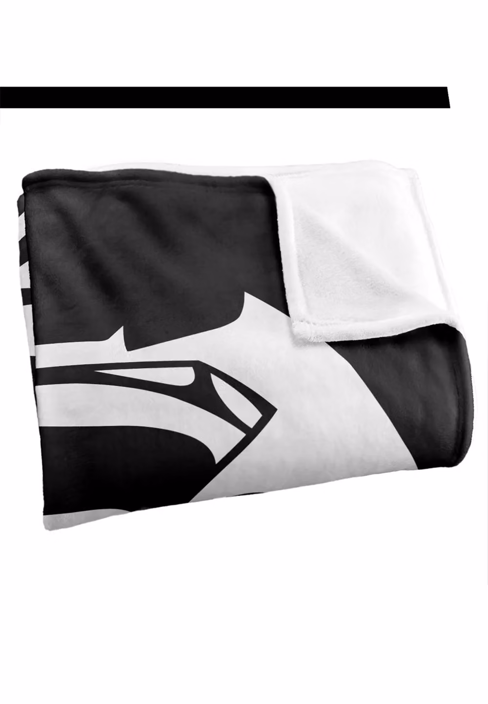 Warner Brothers Batman V Superman Logo Officially Licensed Silky Touch Super Soft Throw Blanket, White, W x D: 152 x 127 cm – 2