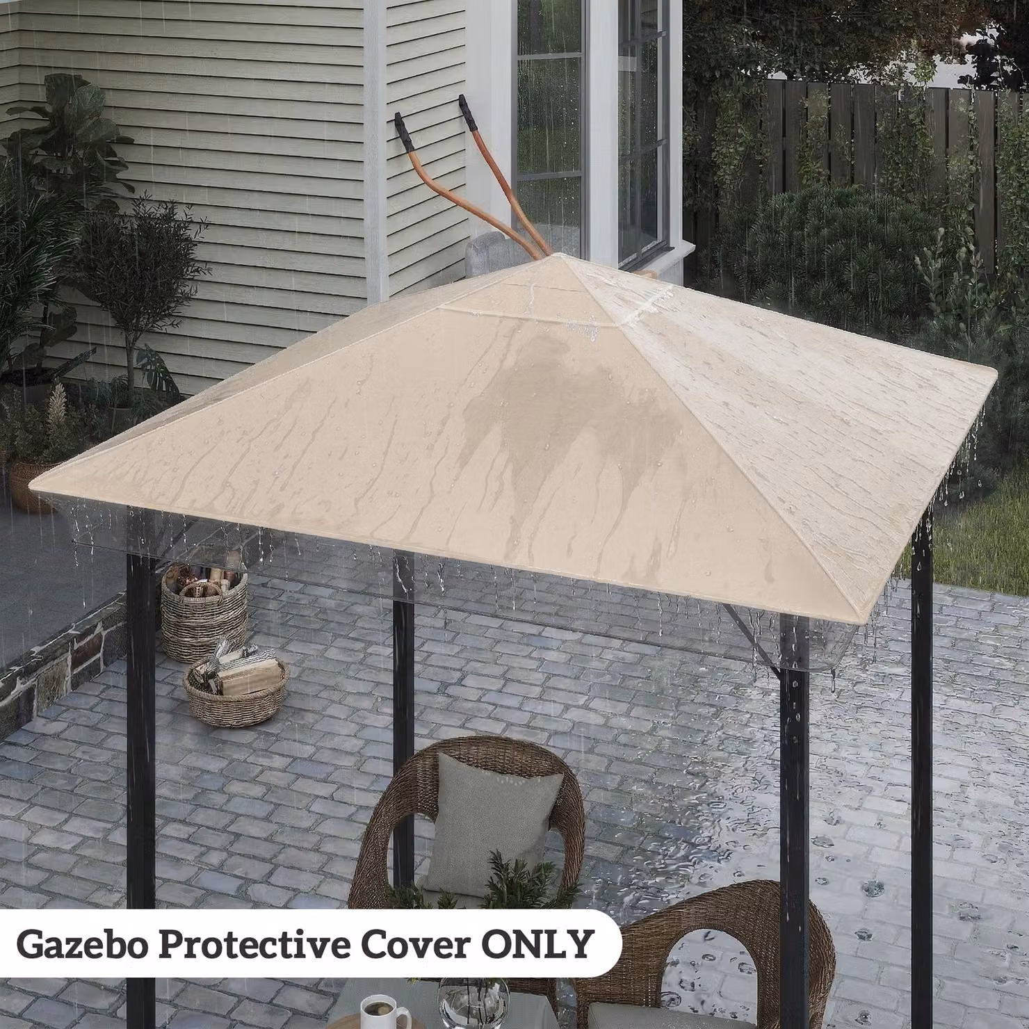 Outsunny Waterproof Gazebo, Canopy and Tent Protective Cover, 2 x 2 m – 5