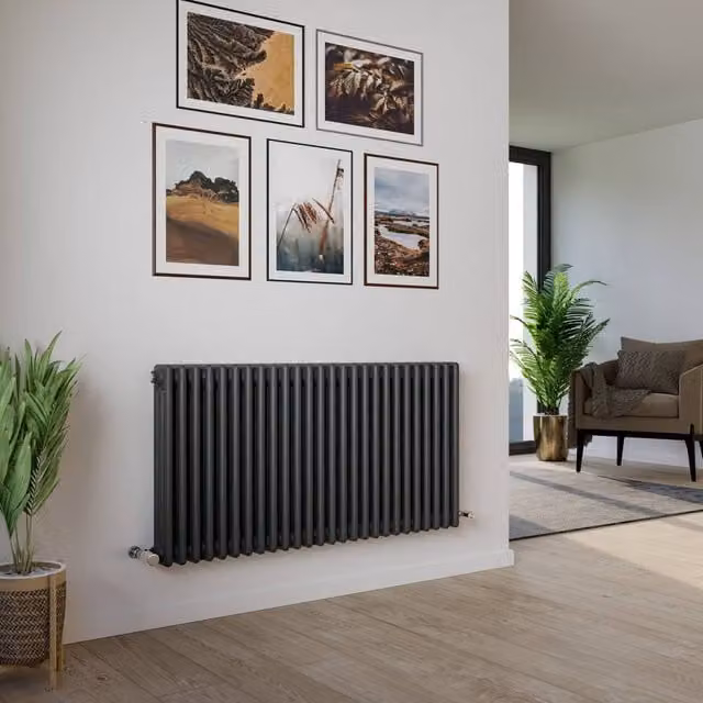 Agadon Kylo 3 Column Radiator in Grey, H 180 cm x W 38 cm x D 38 cm – 1