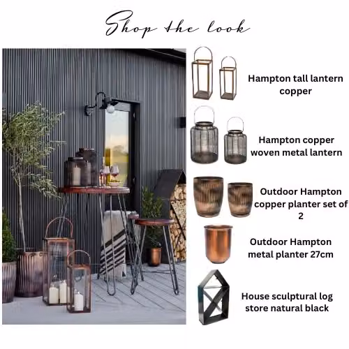 Ivyline Hampton Copper Metal Planter Set, Orange Bronze, Pack of 2, H: 44 cm, W: 35 cm, D: 35 cm – 4