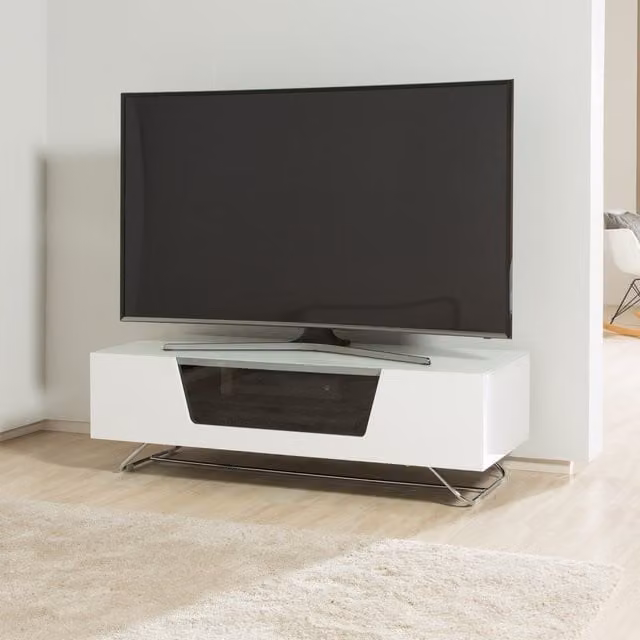 Alphason Chromium 2 1200mm TV Cabinet in White