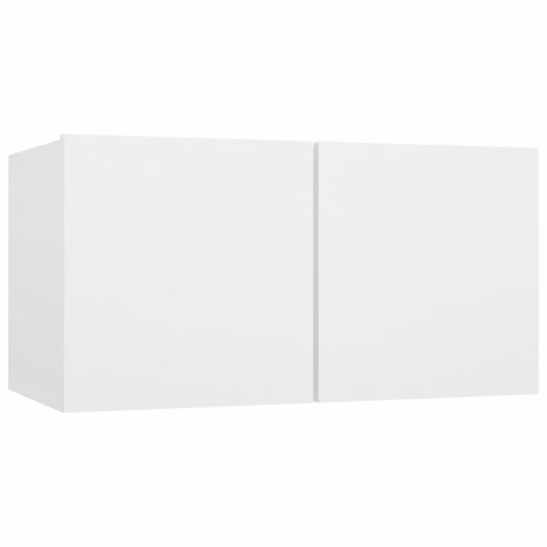 Berkfield Home Modern 6 Piece White Engineered Wood TV Cabinet Set