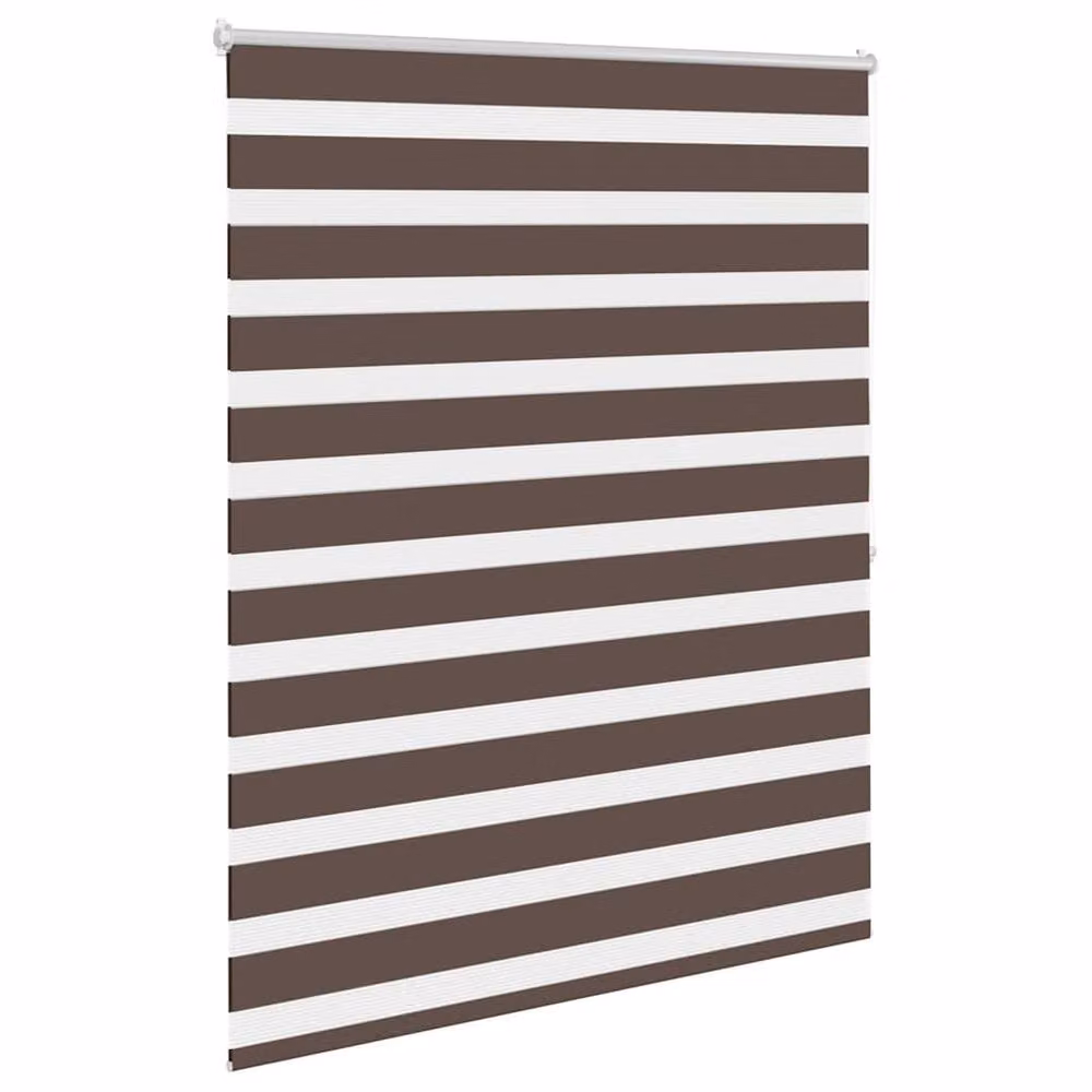 Berkfield Home Zebra Blind in Brown and White, W: 140 cm, H: 175 cm – 3