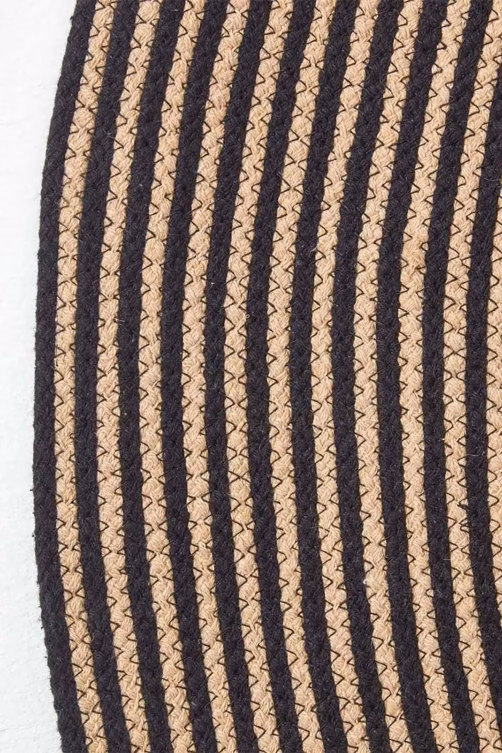 Homescapes Handmade Woven Spiral Braided Round Rug in Beige and Multicolour, Diameter: 150 cm – 3