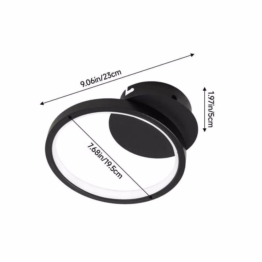 Kelvenix Modern Chic LED Ring Ceiling Light, Black – 2