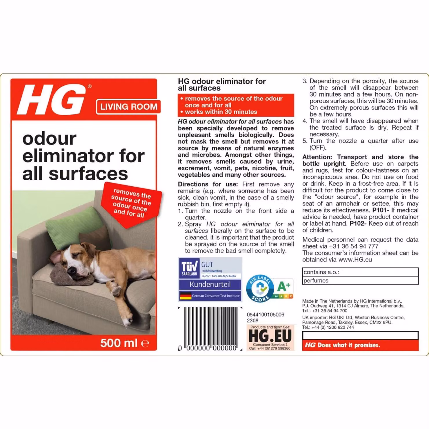 HG Odour Eliminator, 500ml, White – 2