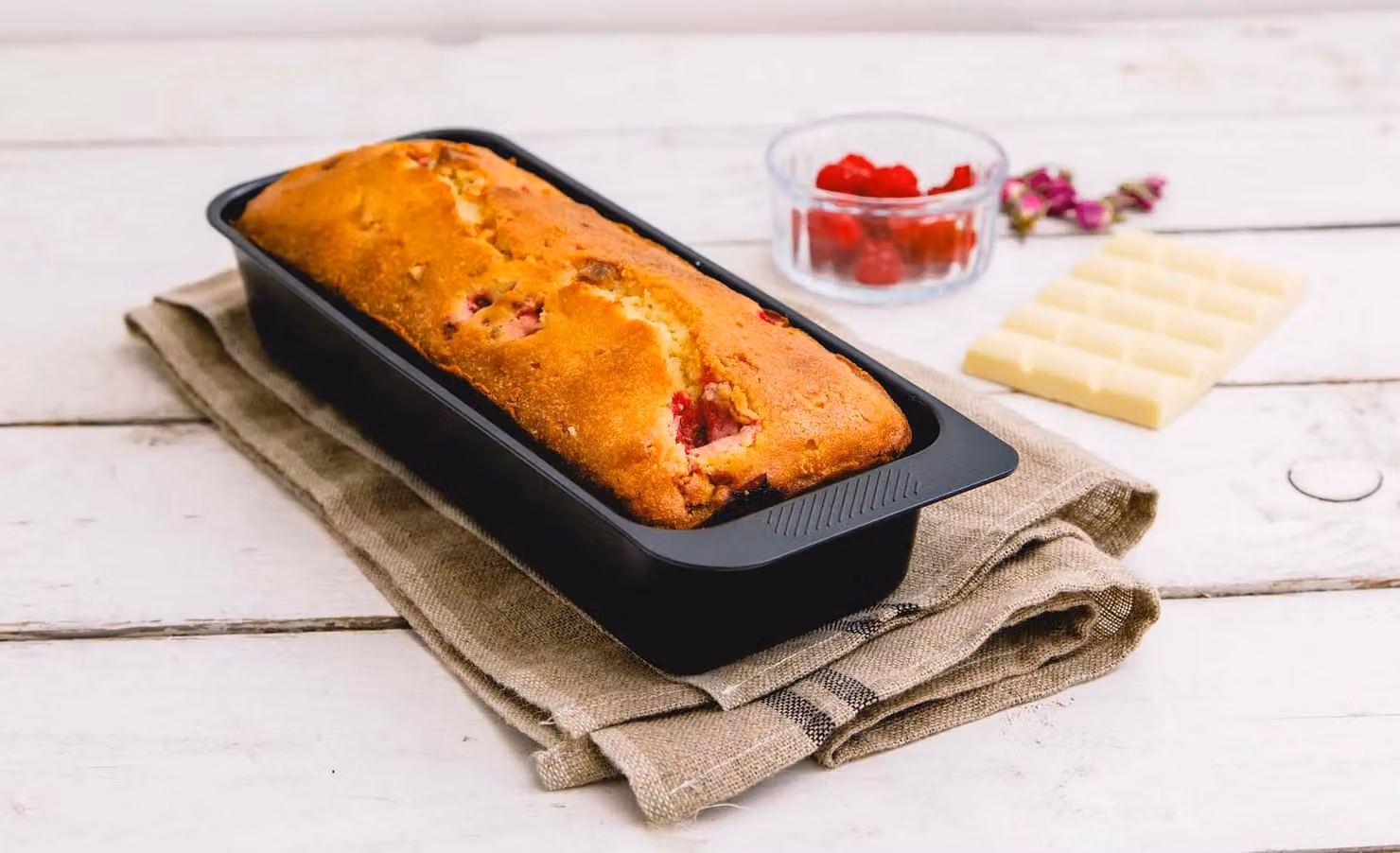 Pyrex Set of 2 Black Non-Stick Glass Rectangular Loaf Tins, 26 cm – 2