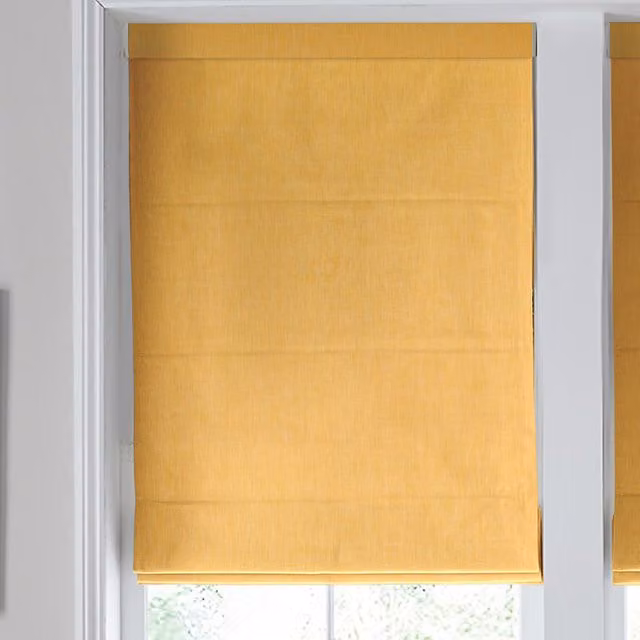 Laura Ashley Easton Made to Measure Blackout Roman Blind in Yellow