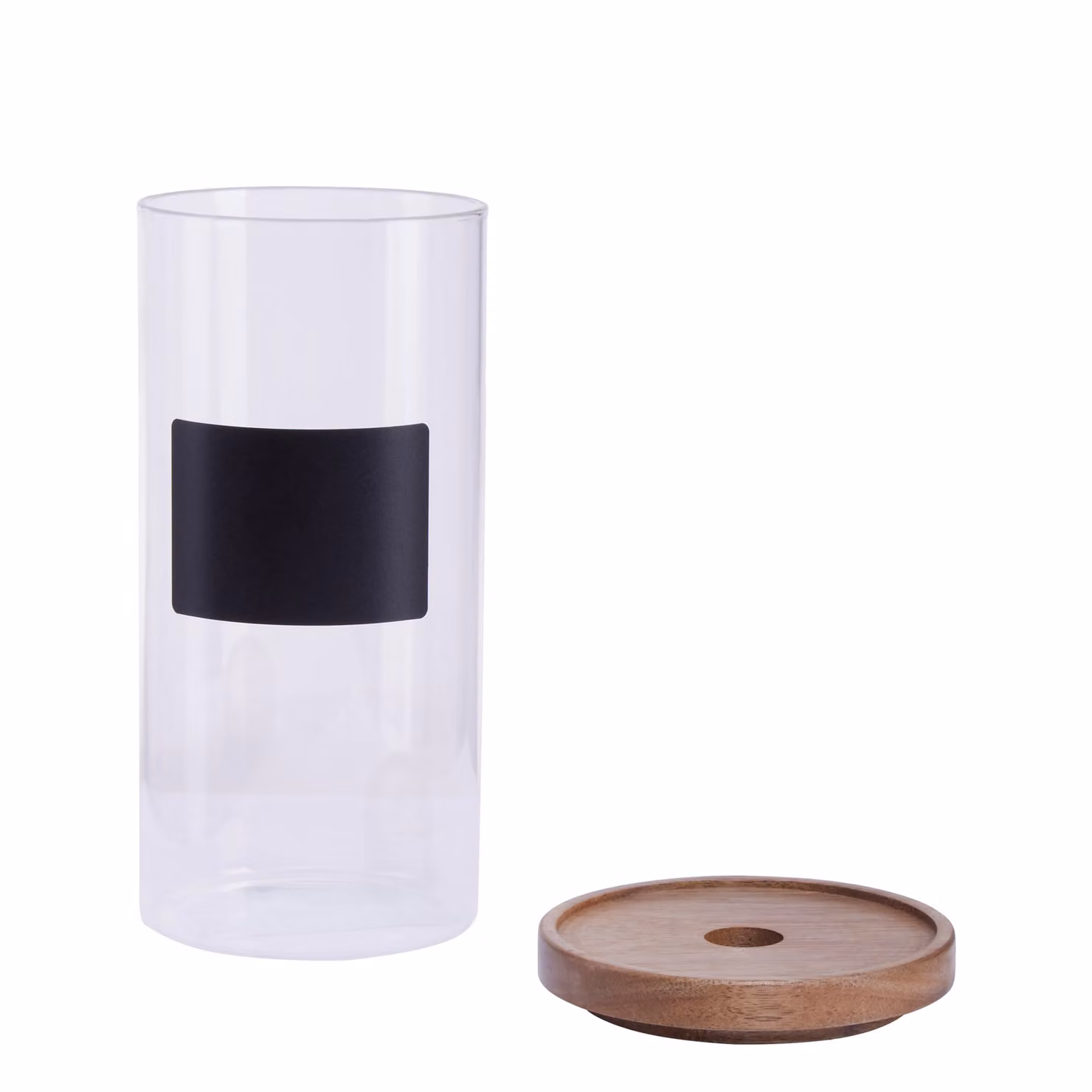 Orsina Airtight Glass Storage Jar with Chalkboard Lid and 1300ml Capacity in Clear – 2
