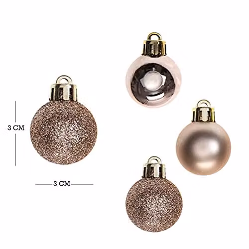 Shatchi 12-Piece Shatterproof Christmas Bauble Hanging Decorations in Gold and Silver – 2