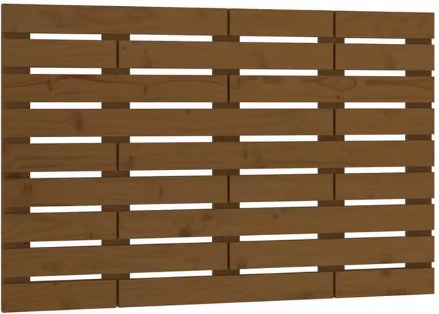 Berkfield Home Rustic Wall Mount Headboard in Honey Brown Solid Pine Wood, W: 81 cm, D: 3 cm, H: 63 cm – 1