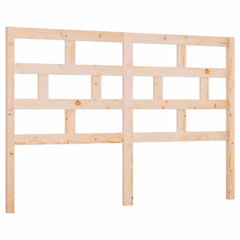 Berkfield Home Rustic Solid Wood Pine Bed Headboard, Brown, W: 146 cm, D: 4 cm, H: 100 cm