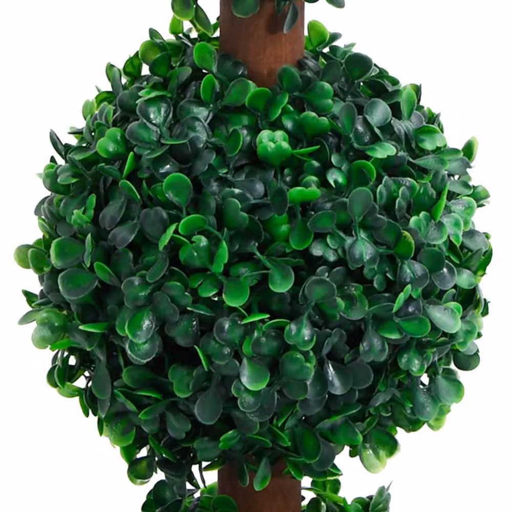 Berkfield Home Lush Artificial Ball Shaped Boxwood Plant in Green with Pot, Height: 90 cm – 3