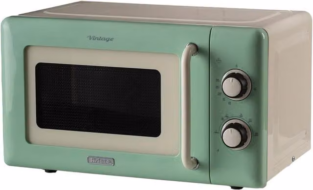 Ariete Vintage Style Solo Microwave, 800W, 20L, Green and Cream, W: 45 cm, D: 35 cm, H: 26 cm – 1