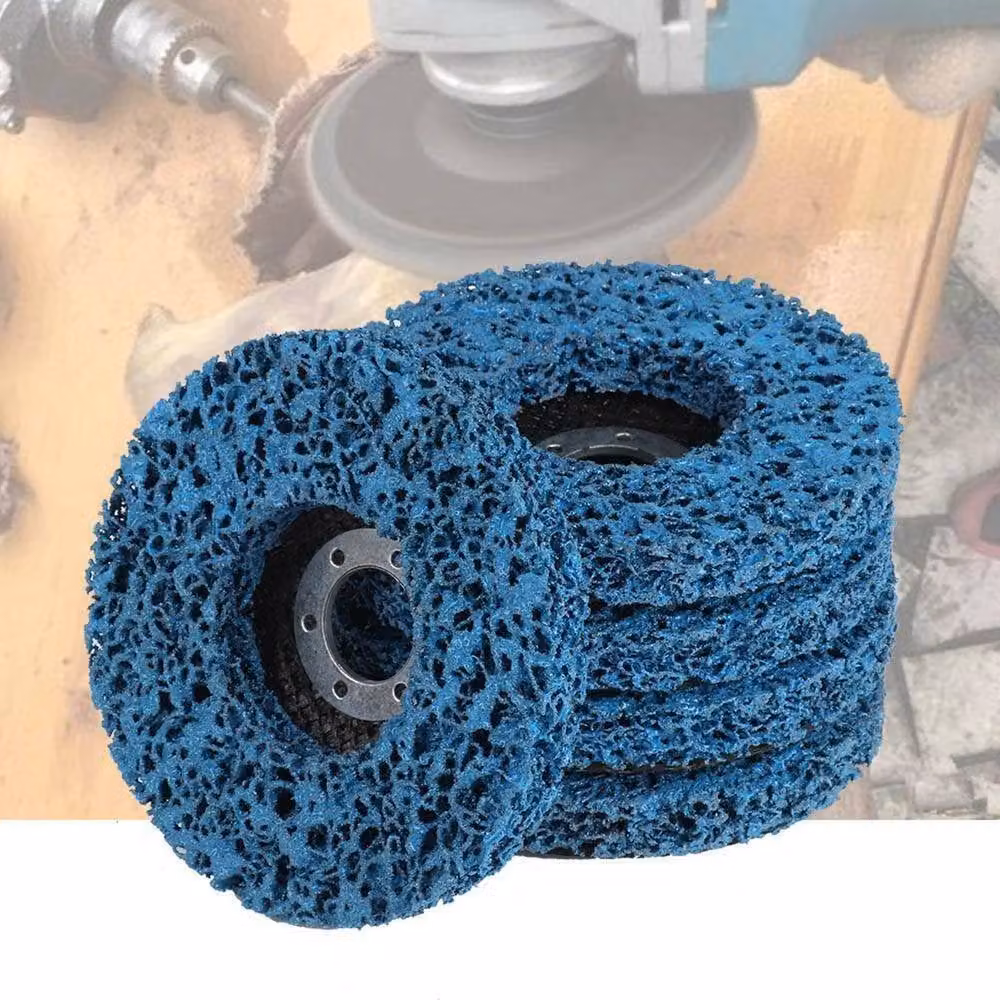 NESTLUNE Blue Poly Strip Disc Wheel for Rust and Paint Removal – 4