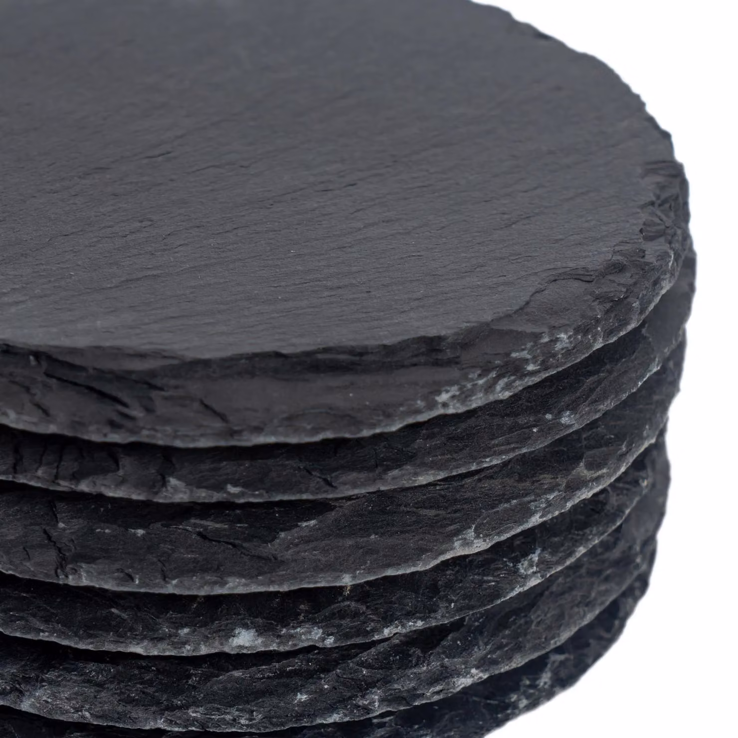 Argon Tableware Round Slate Serving Platters, Pack of 6, Grey, Diameter: 30 cm – 4