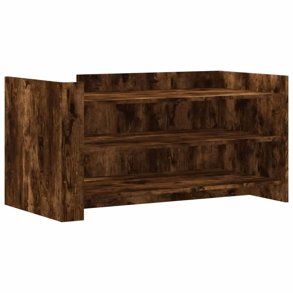 Berkfield Home Smoked Oak Coffee Table in Brown, W/D/H: 100 x 50 x 50 cm – 2