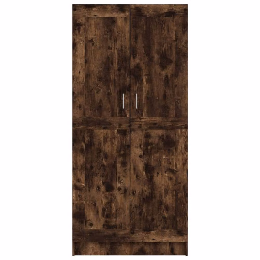 Berkfield Home Smoked Oak Wardrobe in Brown, W/D/H: 82.5 x 51.5 x 180 cm – 4