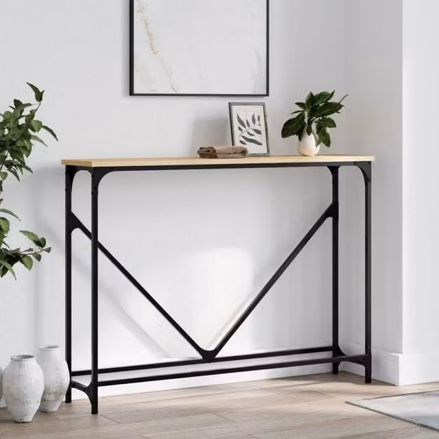 Berkfield Home Sonoma Oak Console Table, Brown, W/D/H: 102 x 22.5 x 75 cm – 1