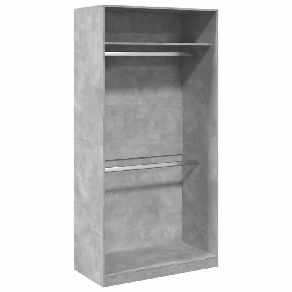 Berkfield Home Minimalist Wardrobe in Concrete Grey, W/D/H: 100 x 50 x 200 cm – 2