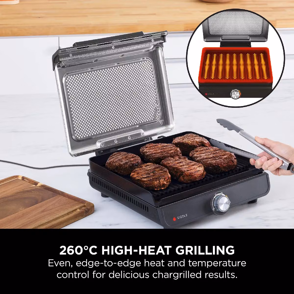 Ninja Sizzle Low Smoke Indoor Grill and Flat Plate GR101UK in Black – 4