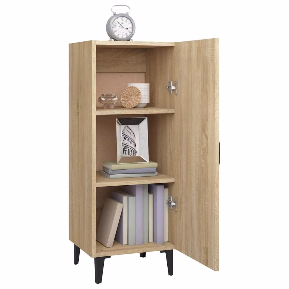 Berkfield Home Sonoma Oak Sideboard in Light Oak, W/D/H: 34.5 x 34.5 x 90 cm – 3