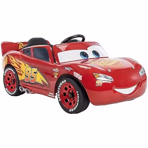 Huffy Disney Cars Lightning McQueen Electric Ride On Car with Lights and Sounds, Red