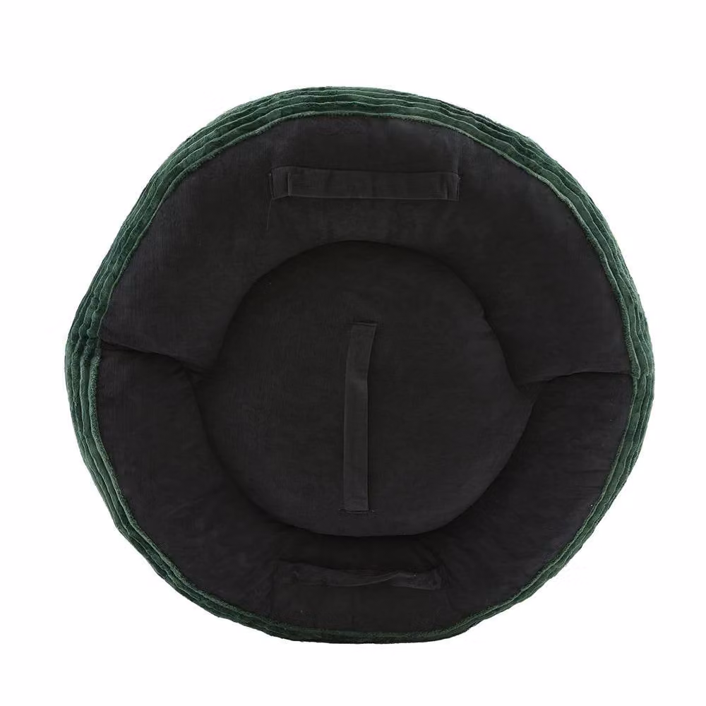 Direct Wicker Emerald Green Corduroy Bean Bag with Armrests and 3 Pillows – 6