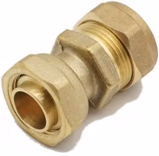 PrimaPlus Dzr Compression Straight Tap Connector 22mm x 3/4" Grey, Pack of 10