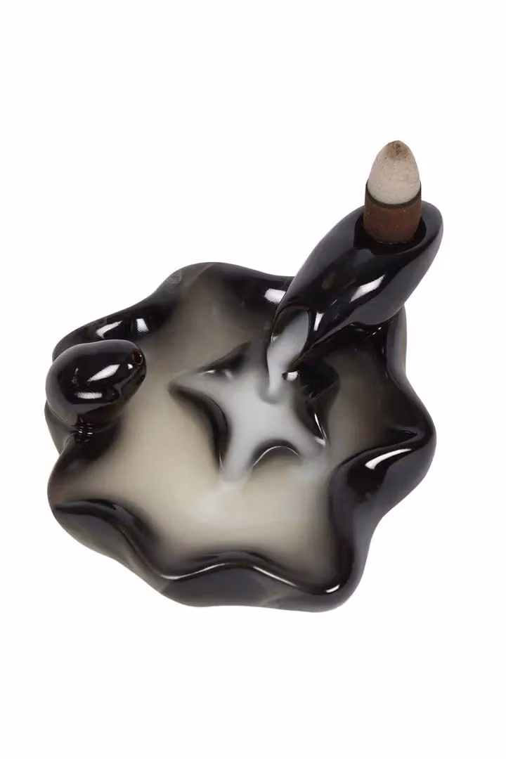 KDMD Black Ceramic Pool to Pool Backflow Incense Burner – 2