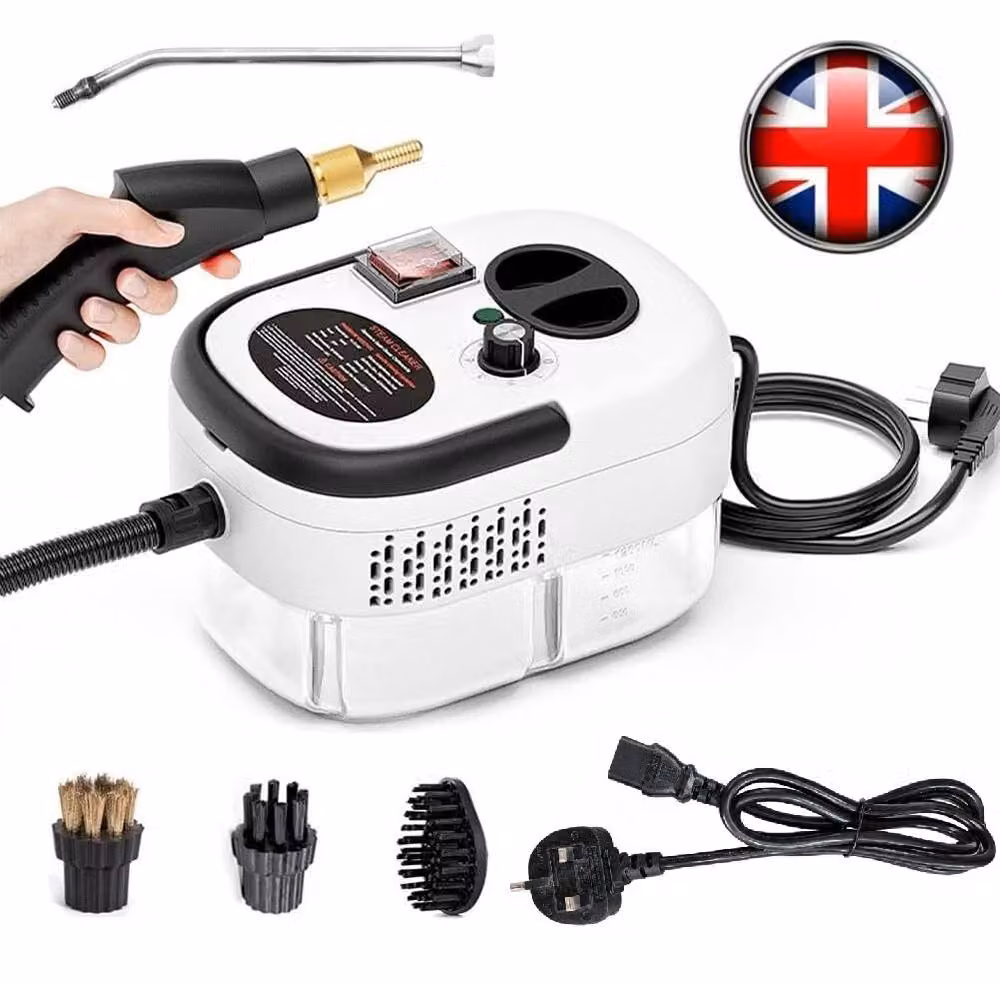 YnysTec Portable Handheld Steam Cleaner 2500W in White – 2