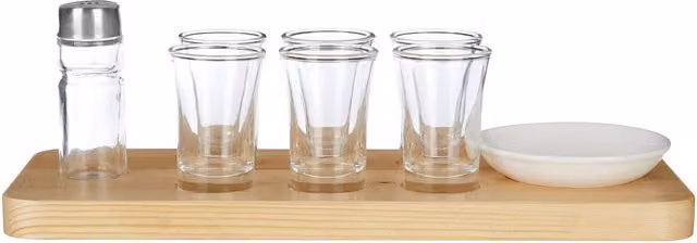 Orsina Six Shot Glass Set in Transparent White
