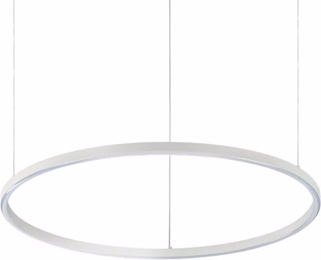 Ideal Lux Oracle Integrated LED Circle Ring Pendant Lamp, White, 3000K, Diameter: 70.5 cm