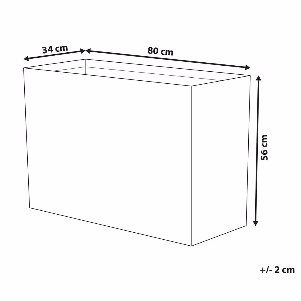 Wyld and Coco Brown Fibreglass Reinforced Rectangular Planter Tub W: 80 cm, D: 56 cm, H: 56 cm – 3