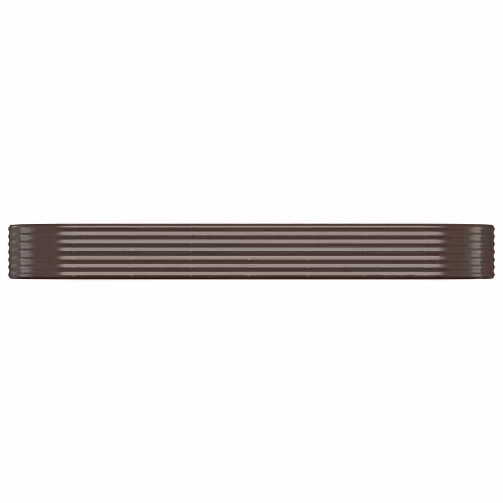 Berkfield Home Garden Brown Powder-coated Steel Raised Bed W: 322 cm, D: 100 cm, H: 36 cm – 3