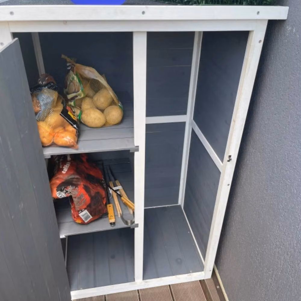 Kelvenix Waterproof Wooden Garden Shed in Grey – 2