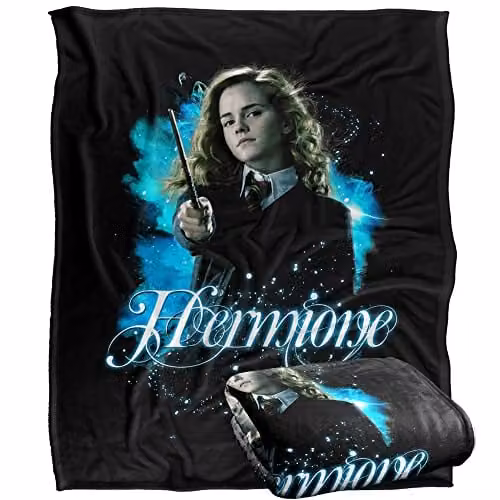 Warner Brothers Harry Potter Hermione Ready Soft Fleece Blanket, White, W/D/H: 152 x 127 x 1 cm