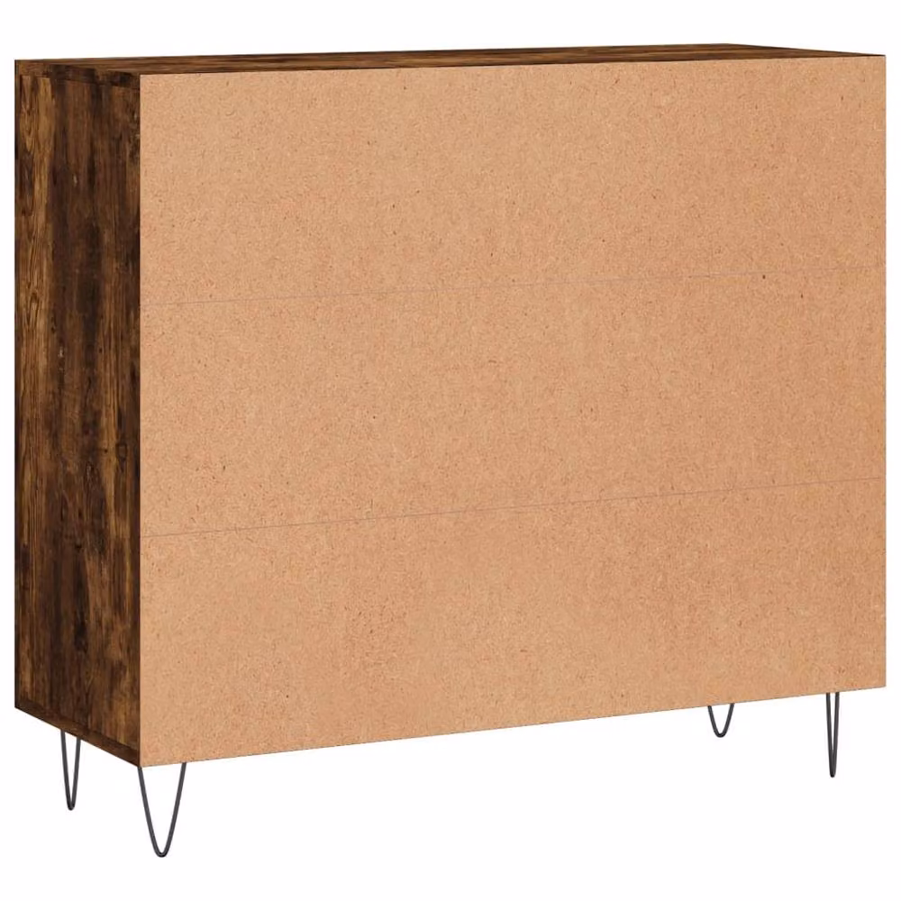 Berkfield Home Smoked Oak Sideboard in Brown, W/D/H: 90 x 34 x 80 cm – 5
