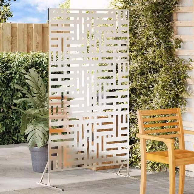 Berkfield Home Silver Stainless Steel Privacy Screen, Height: 180 cm