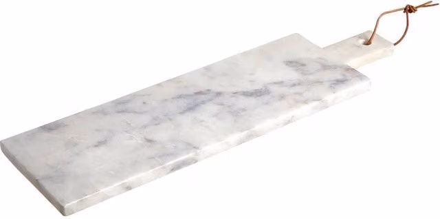 Orsina White Marble Rectangular Paddle Chopping and Serving Board