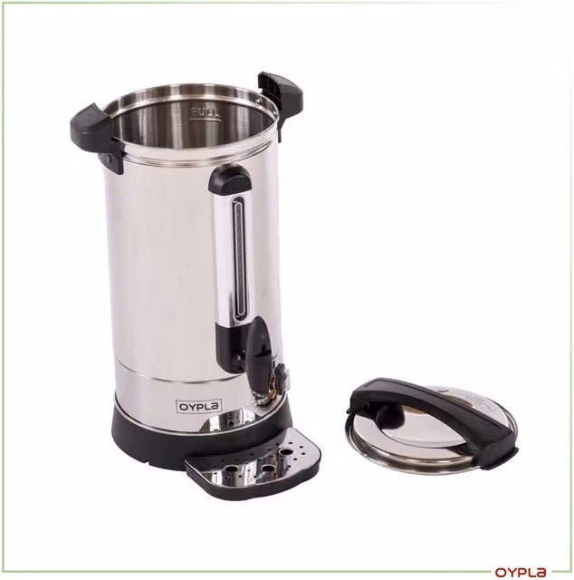 Oypla Electrical Catering Hot Water Boiler in Silver Stainless Steel