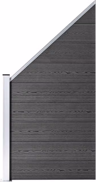 Berkfield Home WPC Fence Panel Set in Black