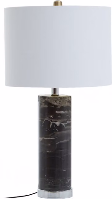 Fifty Five South Orsina Table Lamp with Black Marble Column and Chrome Base – 2
