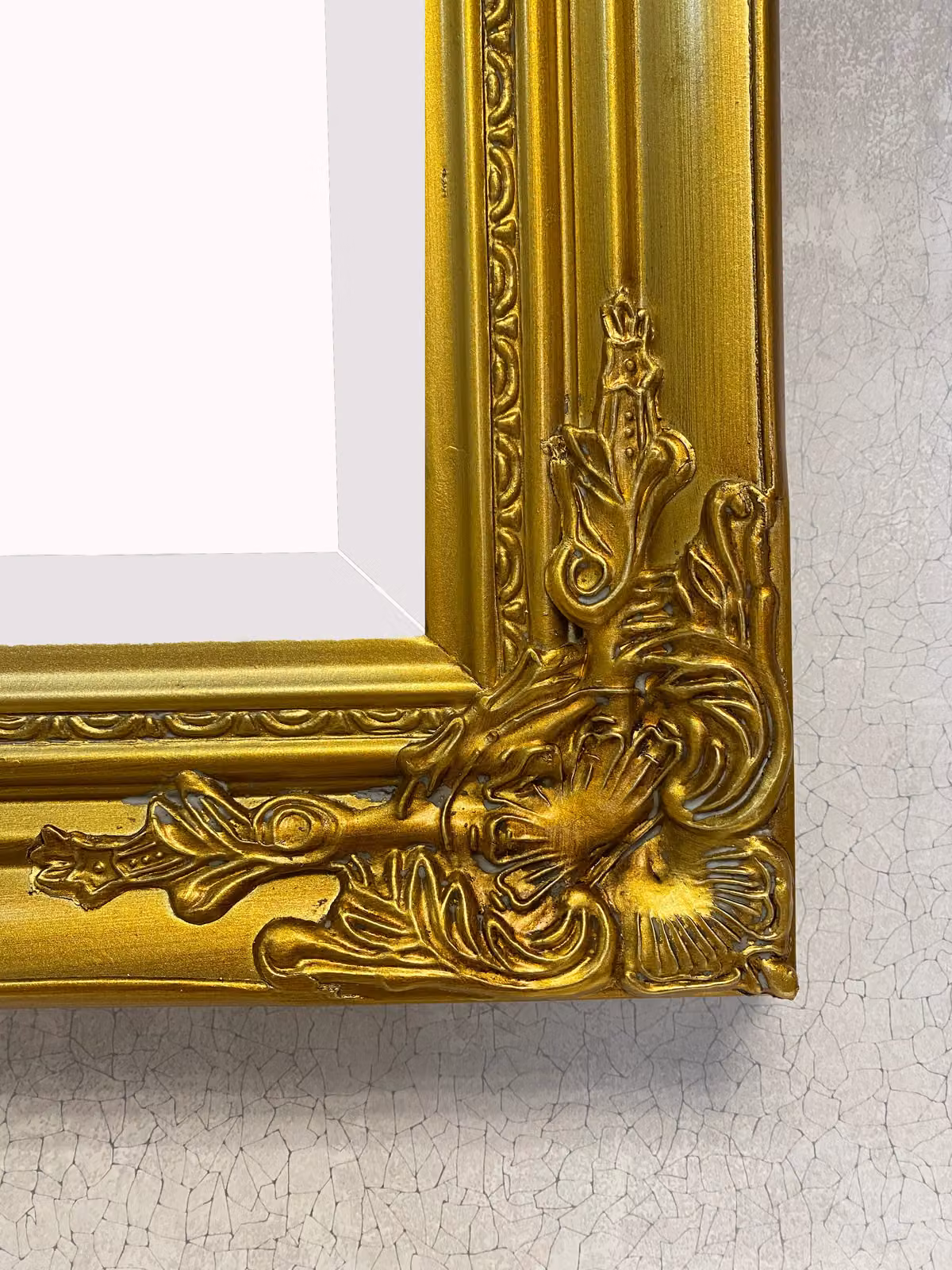 Downton Interiors Antique Gold Wood Frame Rectangular Wall Mirror with Bevelled Glass W: 53 cm, H: 43 cm – 2